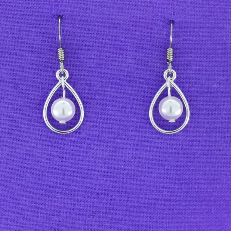 Framed Pearl Teardrop Hypoallergenic Earrings Christie Leighton Jewelry