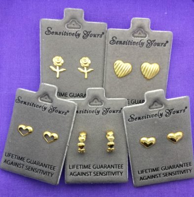 Gift Box of Gold Earrings for Children