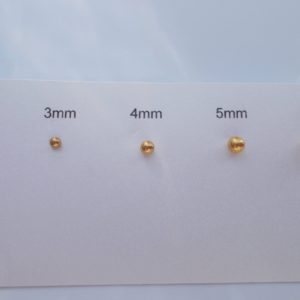 3mm Gold Ball Earrings – JA113