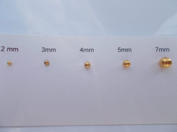 7mm Gold Ball Earrings – JA401