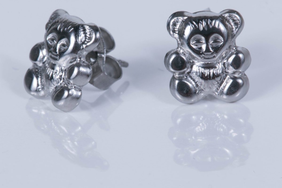 Silver Teddy Bear Earrings | Surgical Steel Earrings | Sensitively Yours