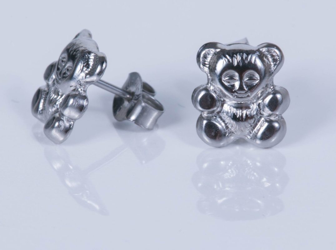 Silver Teddy Bear Earrings | Surgical Steel Earrings | Sensitively Yours