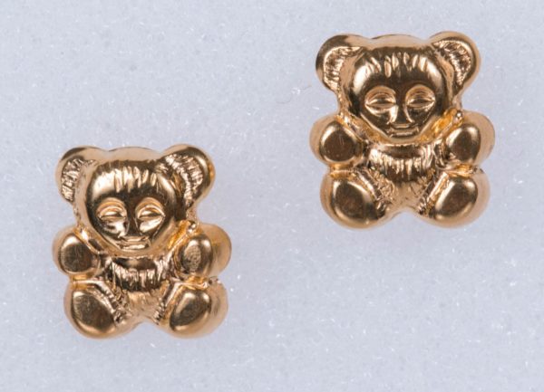 Gold Teddy Bear Earrings – JA184