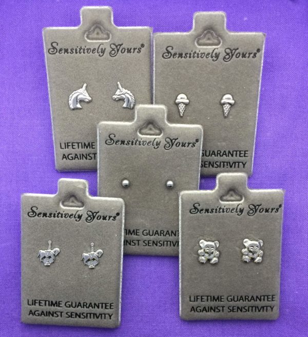 Gift Box of 5 Children’s Silver Earrings – GB005