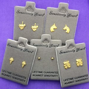 Gift Box of 5 Children’s Gold Earrings – GB007