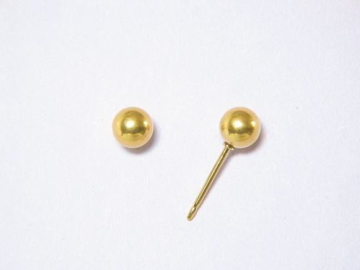 4mm Gold Ball Earrings – JA114
