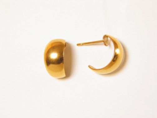 Gold Wide Baby Hoop Earrings – JA125