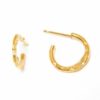 Hypoallergenic Earrings | Gold Hammered Hoops | Sensitively Yours