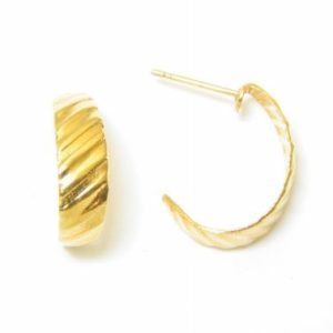 Gold Lined J Hoop Earrings – JA130