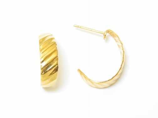 Gold Lined J Hoop Earrings – JA130