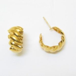 Shrimp Hoop with Post Earrings – JA132