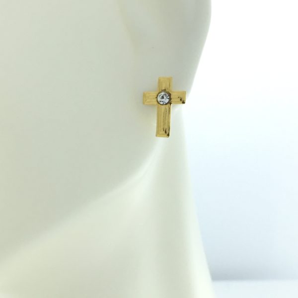 Cross with Crystal Earrings – JA155-A