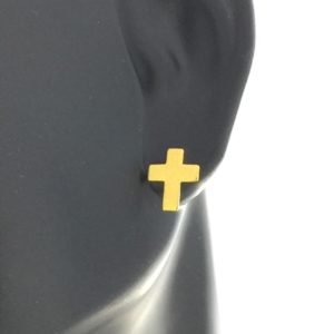 Small Gold Cross Earrings – JA155