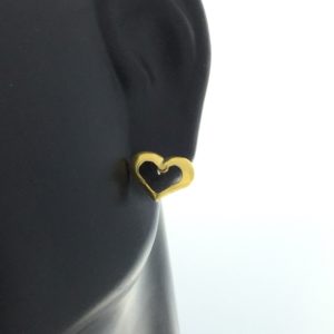 Open Gold Heart Earrings – JA164