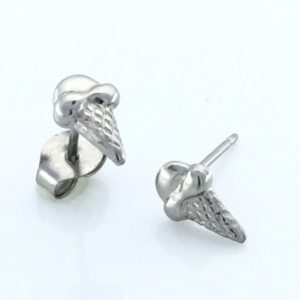 Silver Ice Cream Cone Earrings – JA169-S