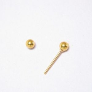 2mm Gold Ball Earrings – JA172