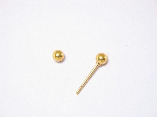 2mm Gold Ball Earrings – JA172