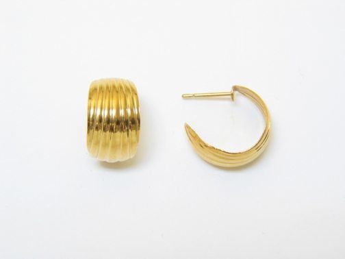 Gold Lined Hoop Earrings – JA183