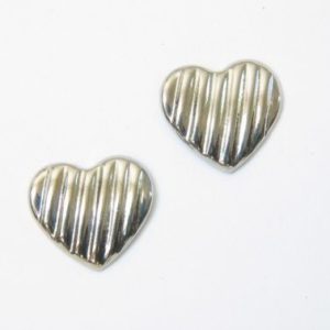 Silver Lined Heart Earrings – JA194