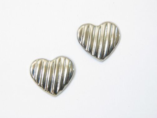 Silver Lined Heart Earrings – JA194
