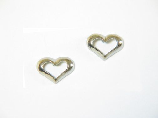 Silver Open Heart Earrings – JA195