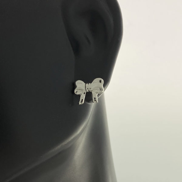 Silver Bow Earrings – JA198