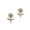 surgical steel earrings | Silver Rose Stem Earrings