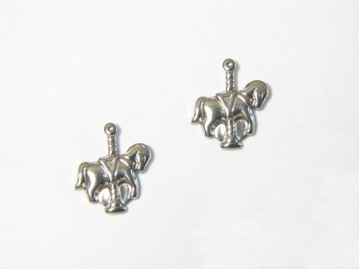 Silver Carousel Horse Earrings – JA207