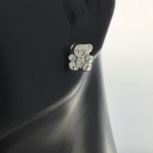 Silver Teddy Bear Earrings – JA208