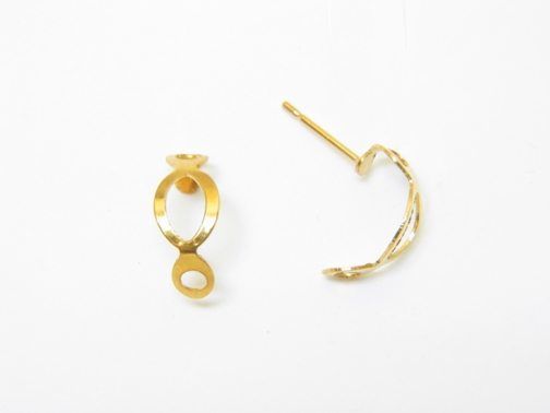 Gold Open Loop Hoop Earrings – JA211