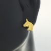 hypoallergenic gold unicorn earrings