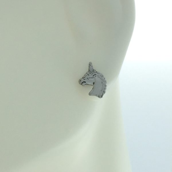 Silver Unicorn Earrings – JA214-S