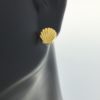 hypoallergenic gold scallop shell earrings