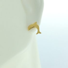 hypoallergenic gold earrings | Gold Dolphin Earrings