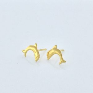 Gold Dolphin Earrings – JA237