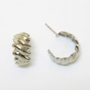 Silver Shrimp Hoop Earrings – JA247