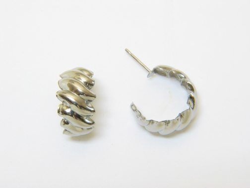 Silver Shrimp Hoop Earrings – JA247