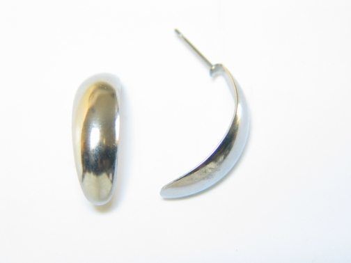 Silver Thumbnail Hoop Earrings – JA249