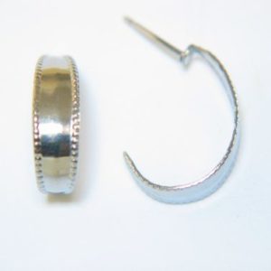 Silver Scroll J Hoop Earrings – JA250