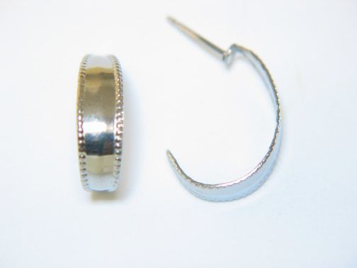 Silver Scroll J Hoop Earrings – JA250