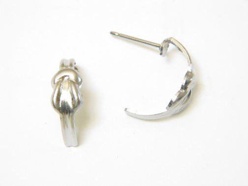 Silver Buckle Hoop Earrings – JA252