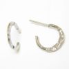 Surgical Steel Earrings | Silver Hammered Hoops | Sensitively Yours