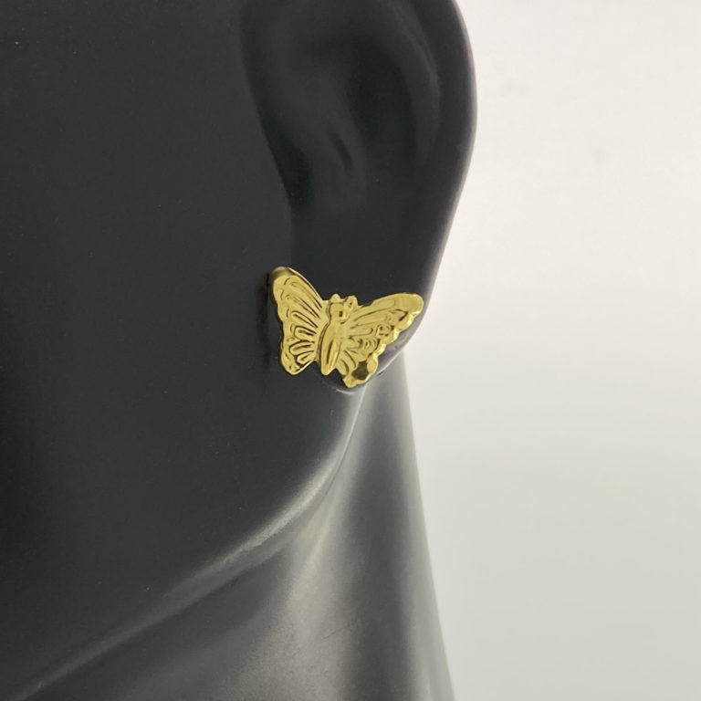 Gold Butterfly Earrings Hypoallergenic Earrings Sensitively Yours