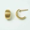 Hypoallergenic Earrings | Gold Straight Lined Hoops | Sensitively Yours