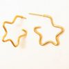 Hypoallergenic Earrings | Gold Star Shape Hoops | Sensitively Yours