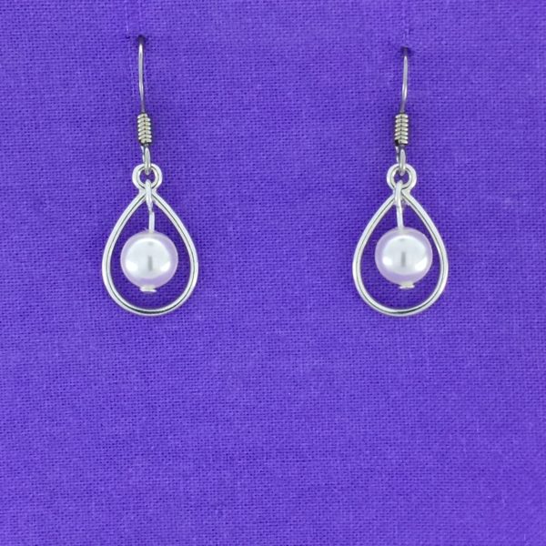 Framed Pearl Teardrop Earrings – JCL018