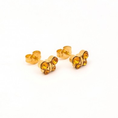 Gold Plated Butterfly Topaz Earrings – S2011STX