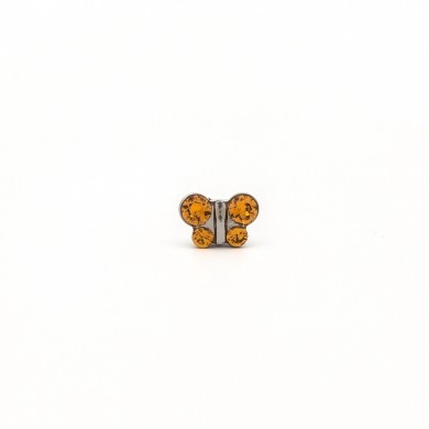 Stainless Steel Butterfly Topaz Earrings – S2011WSTX