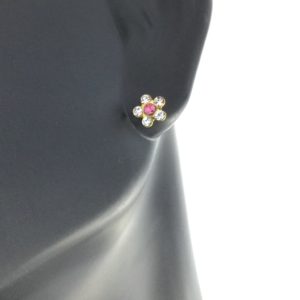 Gold Plated Daisy with April Crystal and October Rose – S6410STX