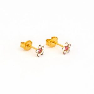 Gold Plated Daisy with April Crystal and October Rose – S6410STX